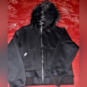 Aelfric Eden Hooded detachable fur lined jacket XS NWOT